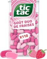 Bonbons Tic Tac x110 pastilles DUO DE FRAISES - 54g
