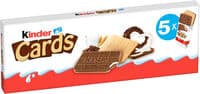Biscuits Fourrés KINDER Cards Lait et Cacao 2x5 - 128g