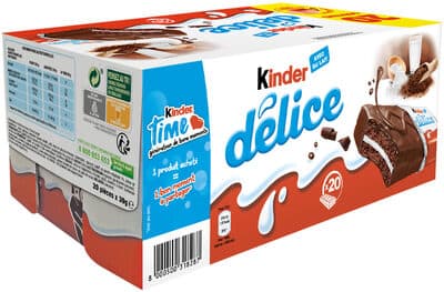 Gâteau Kinder Délice cacao et fourré lait - 20x39 g
