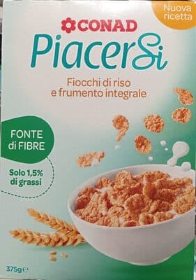 Fiocchi di riso e frumento integrale