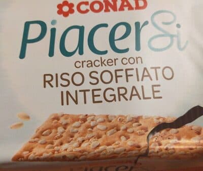 Cracker con riso soffiato integrale