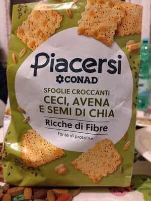 sfoglie croccanti ceci, avena e semi di chia
