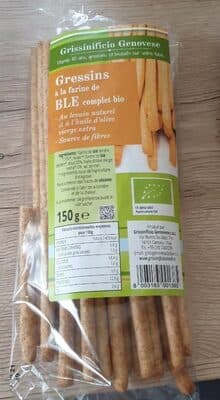 Gressins à la farine de blé complet bio