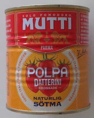 Polpa datteltomaten in Stücken