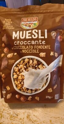 Muesli croccante al cioccolato fondente e nocciole