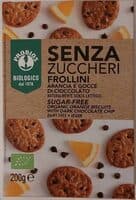 Frollini senza zucchero arancia e gocce di cioccolato