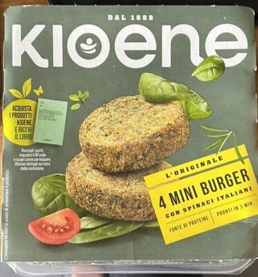 Mini burger vegetale agli spinaci