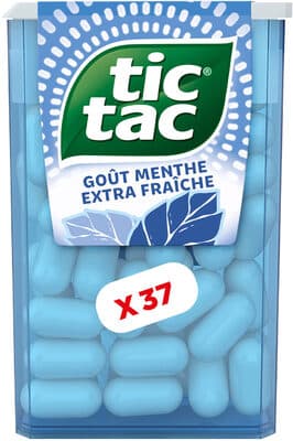 Bonbons tic tac goût menthe extra fraiche