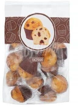 Mini magdalenas con pepitas de chocolate con leche