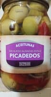 Aceitunas sin hueso aliñadas estilo picadedos