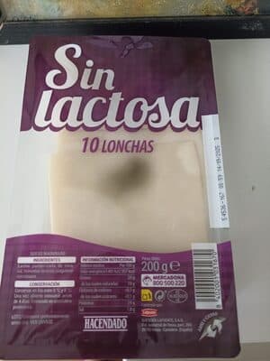 Queso Sin Lactosa Lonchas