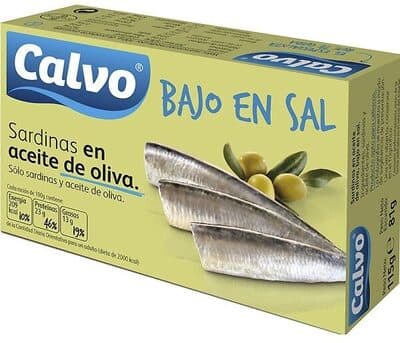 Sardinas en aceite de oliva bajo en sal