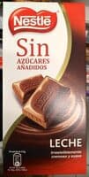 Chocolate con leche sin azúcares