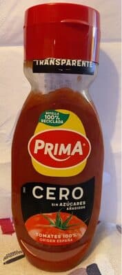 Ketchup cero sin azúcares añadidos