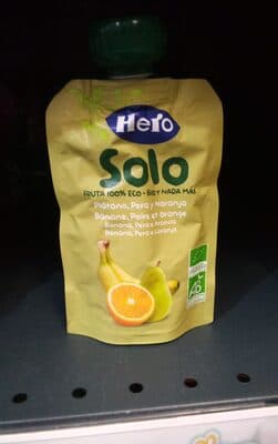 Solo plátano, pera y naranja