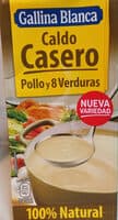 Caldo casero de pollo y 8 verduras