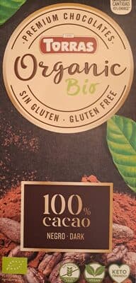 Chocolate negro 100% Cacao Ecológico