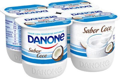 Yogur sabor coco sin gluten