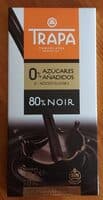 Chocolate Extrafino 80% NOIR 0% azúcares añadidos