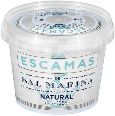 Escamas de sal marina natural