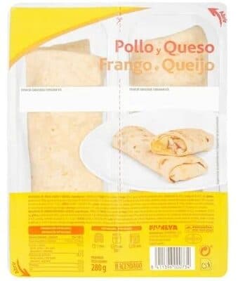 Flautas de pollo y queso
