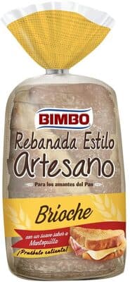 Pan rebanada estilo artesano Brioche