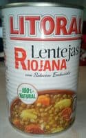 Lentejas Riojana Plato Cocinado