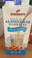 Bebida de almendras 0% azúcares