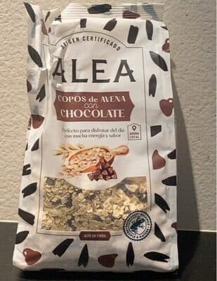 Copos de avena con chocolate