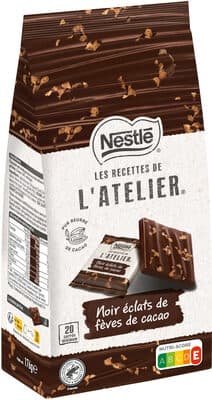 Chocolat noir aux éclats de fèves de cacao