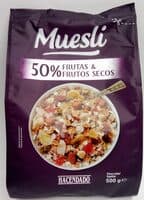 Muesli 50% frutas y frutos secos