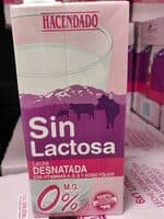 Leche desnatada sin lactosa