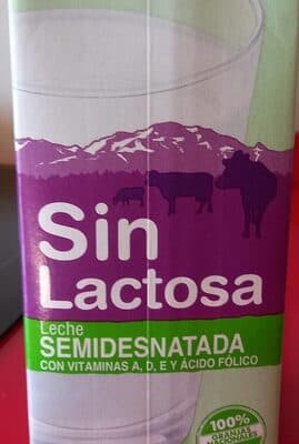 Leche semidesnatada sin lactosa