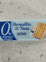 Barquillos rellenos de nata 0%