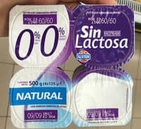 Yogur natural sin lactosa 0%