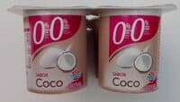 Yogur sabor coco 0%