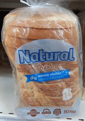 Pan de molde blanco natural rústico