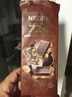 Black chocolate 72% with almonds