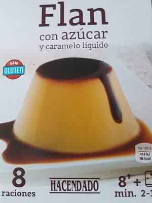 Flan con azúcar