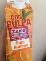 Zumo pura naranja con pulpa