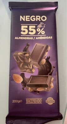 Chocolate negro 55% cacao con almendras