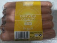Salchichas estilo viena con queso