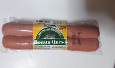 Salchichas sin fécula bocata queso