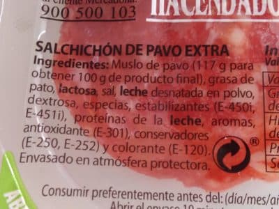 Salchichón extra de pavo