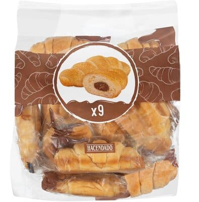 Croissant con crema de chocolate