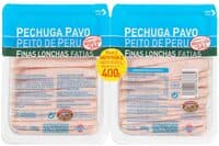 Pechuga de pavo reducido en sal finas lonchas