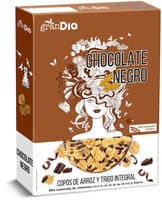 Copos de arroz y trigo integral con chocolate negro