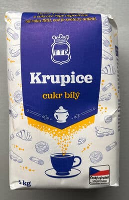 Cukr krupice, bílý