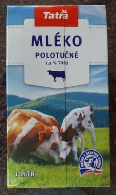 Mléko polotučné 1,5% trvanlivé