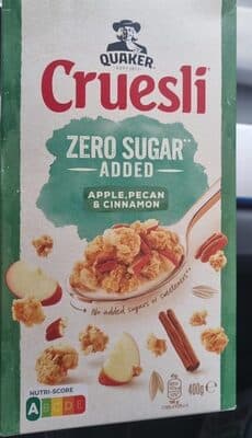 Cruesli zero sugar apple pecan cinnamon